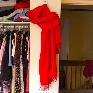 & other stories red wool scarf